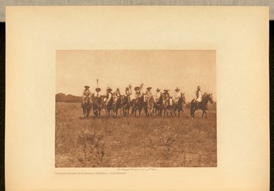 Desfile de Dança dos Chefes ao Sol - Cheyenne de Edward S. Curtis