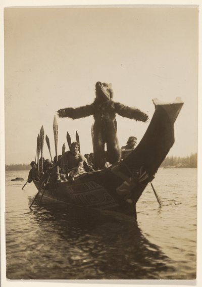 [Mensageiros para implorar a mão da filha de Waket] de Edward S. Curtis