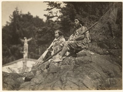 [Motana e o seu pai, Kenada, o Chefe dos Corvos] de Edward S. Curtis
