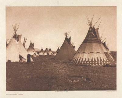 Portfólio VI, Ilustração 186: Lojas Pintadas - Piegan de Edward S. Curtis
