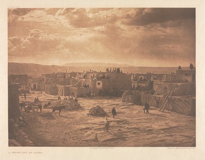 Portfolio XVI, Placa 565: Um dia de festa em Acoma de Edward S. Curtis
