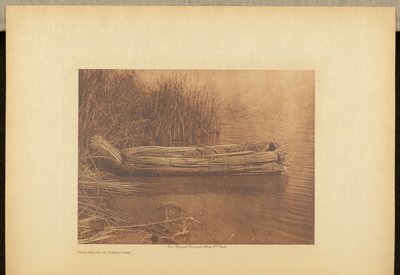 Venha para Balsa em Clear Lake de Edward S. Curtis