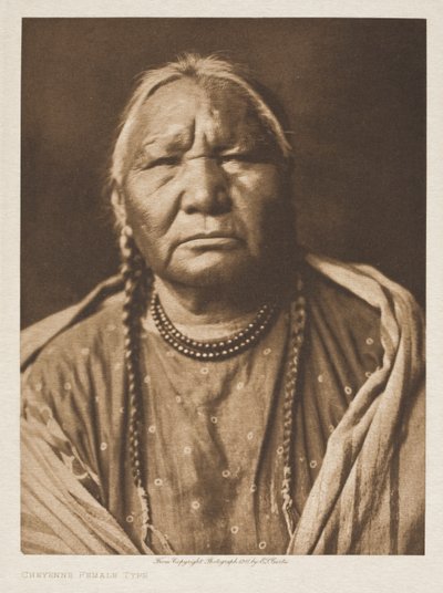 Tipo feminino cheyenne de Edward Sheriff Curtis