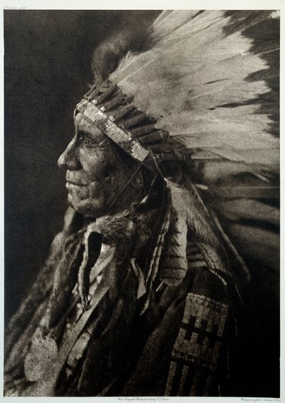 Índios da América: Retrato do chefe índio de Edward Sheriff Curtis