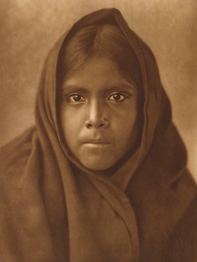 Qahatika Girl, c.1907 (fotogravura de grande formato) de Edward Sheriff Curtis