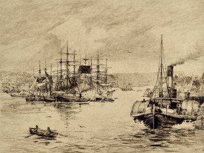 The Tyne: At Shields, c.1880 (gravura) de Edward Slocombe