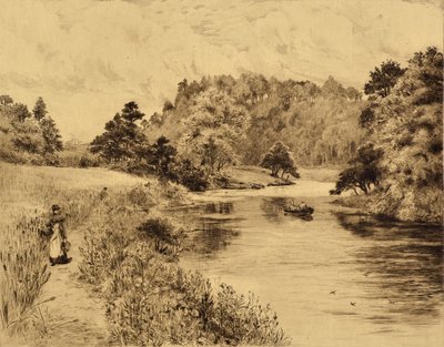 O Desgaste: The Wear Near Durham, c.1880 (gravura) de Edward Slocombe