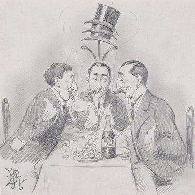 Um almoço comemorado um Trois (The Three Isaacs) 1900 de Edward Tennyson Reed