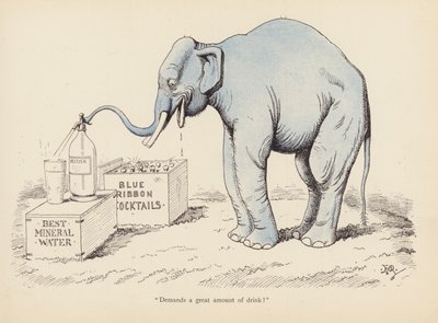 Cauda com torção: O Elefante (cor litho) de Edward Tennyson Reed