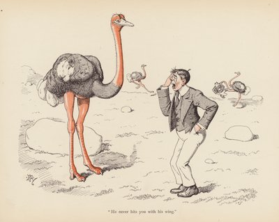 Cauda com torção: A Avestruz (cor litho) de Edward Tennyson Reed