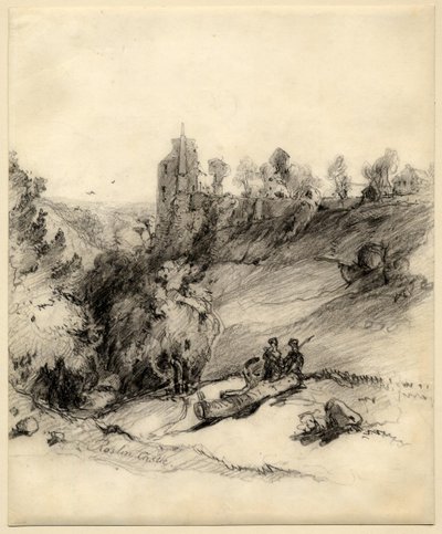 Castelo de Roslin (Rosslyn) de Edward Thomas Daniell