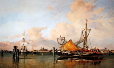Noite antes do mau tempo na lagoa, Veneza de Edward William Cooke