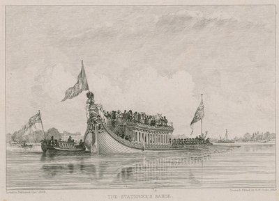 Barcaça do Stationer, Rio Tamisa, Londres de Edward William Cooke