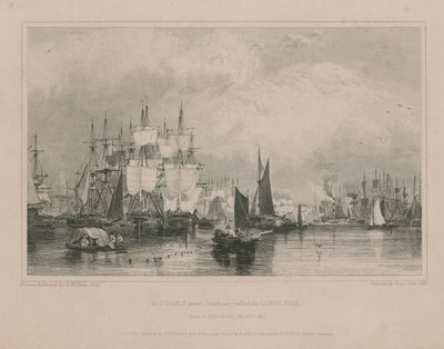 O Tamisa perto de Limehouse: Lower Pool de Edward William Cooke