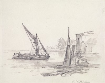 Vista sobre o Tamisa em Battersea de Edward William Cooke