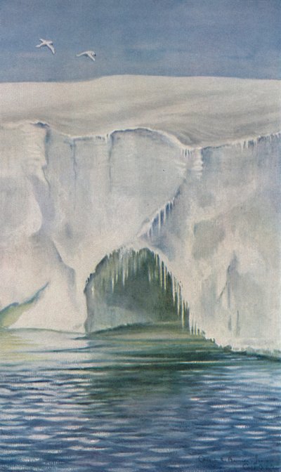 Caverna na Barreira, Cabo Crozier, 4 de janeiro de 1911, 1913 de Charles Edward Wilson