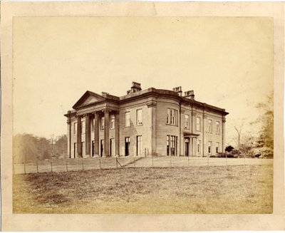 Vview of Roundhay house, Roundhay Park, Leeds (impressão de albumina) de Edward Wormald