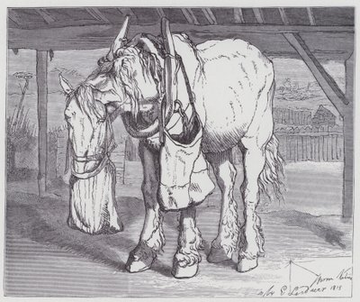 Um Cavalo de Carrinho de Edwin (after) Landseer