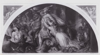 Rout of Comus and his Band (gravura) de Edwin (after) Landseer
