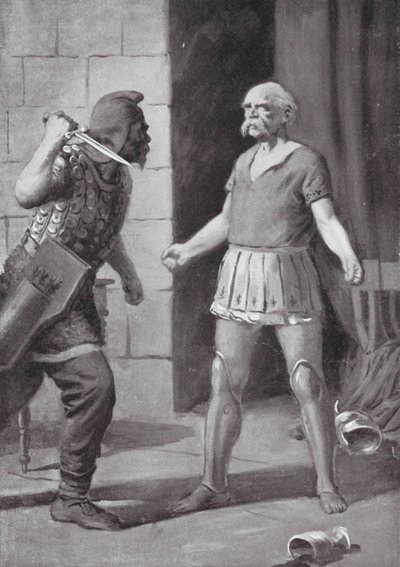 Morte de Mitrídates (litografia) de Edwin A. Morrow