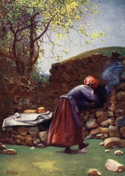 Córsega: Forno de cozedura, Aleria (cor litho) de Edwin Arthur Norbury
