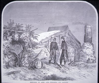 Sketches of Army Life - Weighing Out Rations, de 