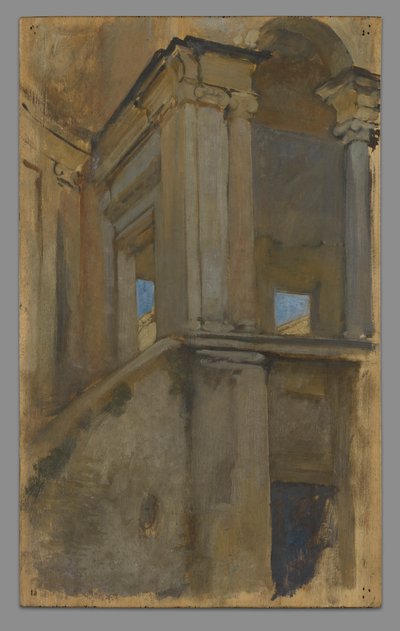 Estudo arquitetônico de Edwin Austin Abbey