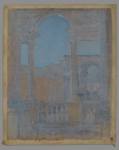 Estudo arquitetônico de Edwin Austin Abbey
