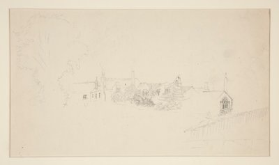 Estudo arquitectónico (recto); Esboços ornamentais (verso) de Edwin Austin Abbey