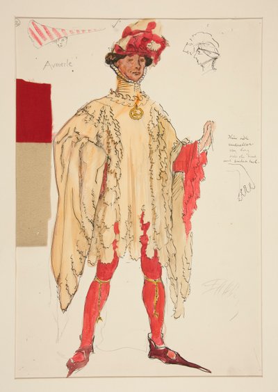 Aumerle, esboço de fantasia para Henry Irving de Edwin Austin Abbey