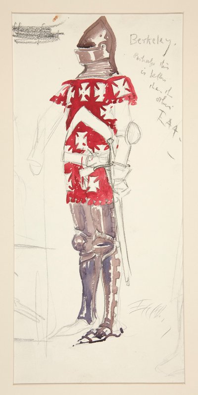 Berkeley, esboço de fantasia para Henry Irving de Edwin Austin Abbey
