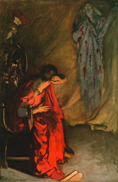Brutus e o fantasma de Júlio César de Edwin Austin Abbey