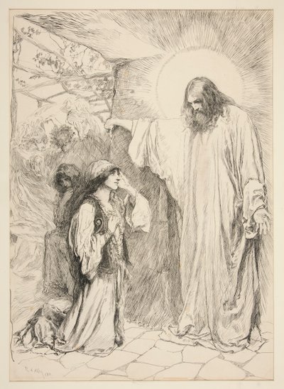Cristo e Maria Madalena de Edwin Austin Abbey