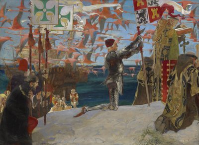 Columbus no Novo Mundo, 1906 de Edwin Austin Abbey