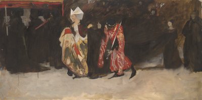 Estudo Composicional, para Richard, Duque de Gloucester, e Lady Anne de Edwin Austin Abbey