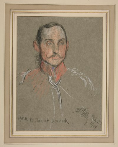 Coroação de Eduardo VII Retrato: Príncipe Carlos da Dinamarca de Edwin Austin Abbey