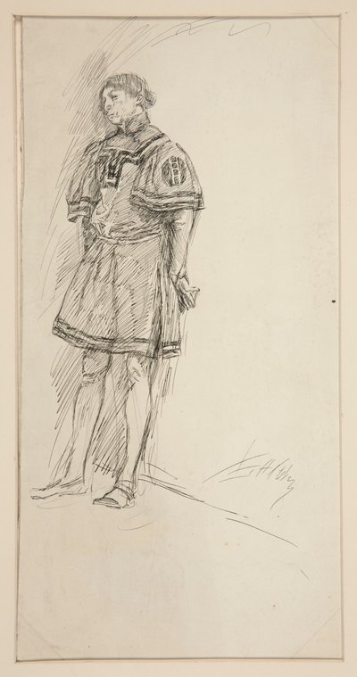 Estudo de trajes para Dois Cavalheiros de Verona (?) de Edwin Austin Abbey