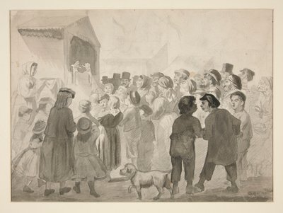 Cena da multidão de Edwin Austin Abbey