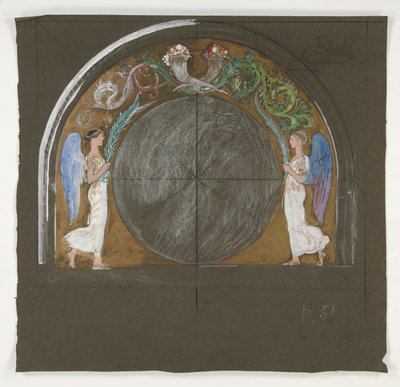 Design para decoração de janelas para edifício da capital do estado em Harrisburg, Pennsylvania, 1902-1911 (completado por John Singer Sargent) de Edwin Austin Abbey