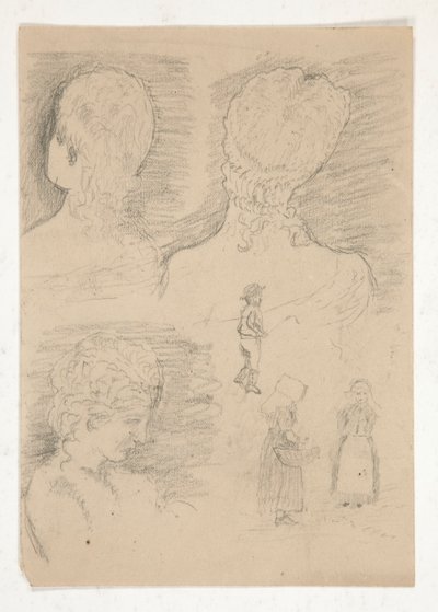 Desenho de um busto de escultura de Edwin Austin Abbey