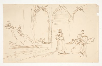 Estudo precoce para de Edwin Austin Abbey