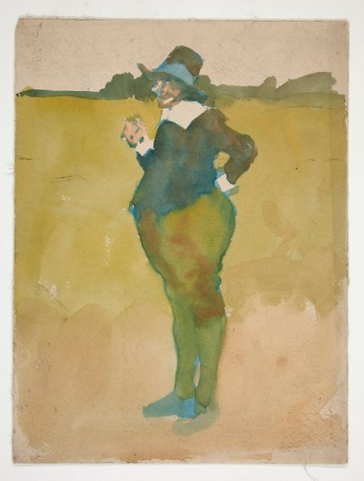 Homem gordo na paisagem de Edwin Austin Abbey
