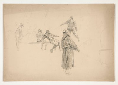 Desenho da figura de Edwin Austin Abbey