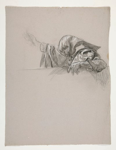 Estudo de figura para o Rei Arthur de Edwin Austin Abbey