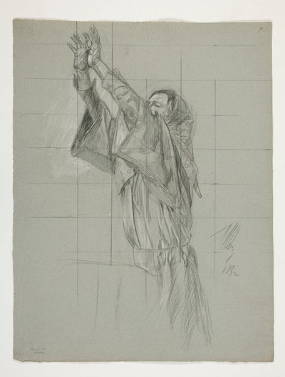 Estudo de figuras para o Rei Artur de Edwin Austin Abbey
