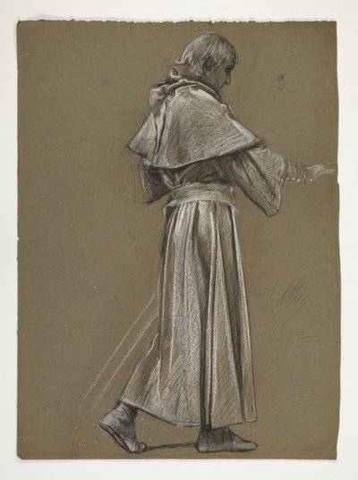 Estudo de figuras para o Rei Arthur de Edwin Austin Abbey