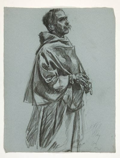 Estudo de figuras para o Rei Artur de Edwin Austin Abbey