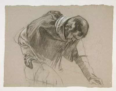 Estudo de figuras para o Rei Arthur de Edwin Austin Abbey