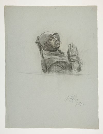 Estudo de figuras para o Rei Artur de Edwin Austin Abbey