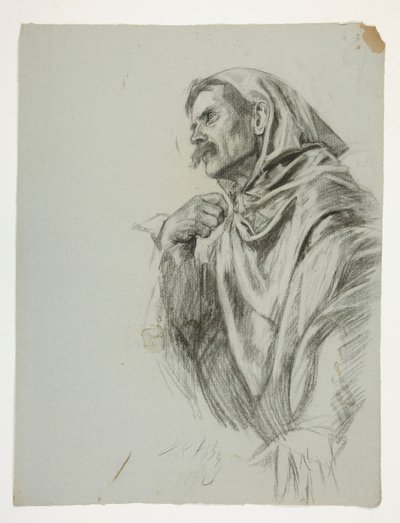 Estudo de figuras para o Rei Artur de Edwin Austin Abbey